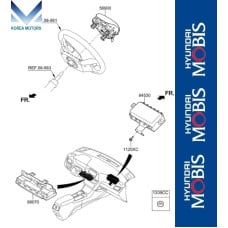airbag module passenger for hyundai sonata 2017-19